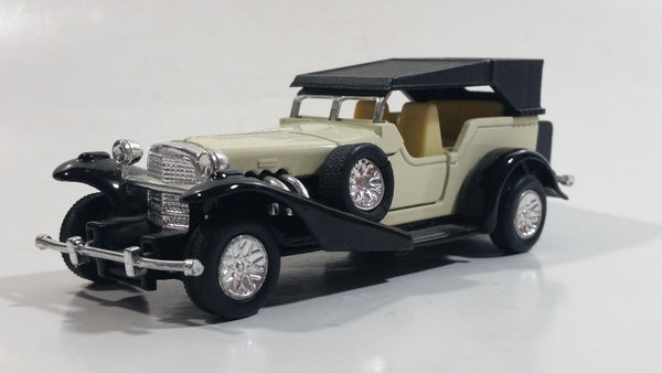 SS Sunnyside Superior No. 4071 Oltimer Roadster Cream white and Black Pullback Friction Motorized Die Cast Toy Car Vehicle with Opening Doors