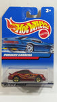 1998 Hot Wheels Mattel Wheels Porsche Carrera Metalflake Dark Red Die Cast Toy Car Vehicle - New in Package Sealed