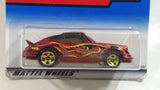 1998 Hot Wheels Mattel Wheels Porsche Carrera Metalflake Dark Red Die Cast Toy Car Vehicle - New in Package Sealed