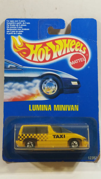 1992 Hot Wheels Chevy Lumina Minivan Yellow Van Die Cast Toy Car Vehicle - New in Package Sealed