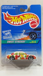 Rare 1996 Hot Wheels Fast Food Sweet Stocker T-Bird Stocker White with Jelly Bean Tampos Die Cast Toy Car Vehicle - New in Package Sealed