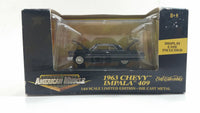 2000 Ertl Collectible American Muscle Limited Edition 1963 Chevy Impala 409 1/64 Scale Black Die Cast Toy Race Car Vehicle New in Box with Display Case