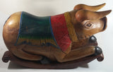 Vintage Super Rare Hand-carved Wooden Rocking Pig Made In Thailand