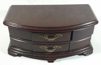 Vintage Jewelry Box with Mirror and Swing Out Drawers with Lower Pull Drawer and Side Compartments