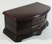 Vintage Jewelry Box with Mirror and Swing Out Drawers with Lower Pull Drawer and Side Compartments
