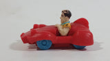 Vintage U.C.S. & Amblin The Flintstones Fred Flintstone in Red Plastic Toy Car Vehicle
