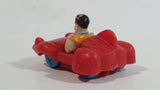 Vintage U.C.S. & Amblin The Flintstones Fred Flintstone in Red Plastic Toy Car Vehicle