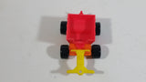 1990 Muppet Babies Fozzie Bear in a Red Train Pump Jack Rail Car Plastic Toy McDonald's Happy Meal