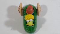 1987-1988 Green Fraggle Rock Wembley and Boober Cucumber Shaped Toy Car Vehicle McDonald's Happy Meal Toy
