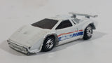 1989 Hot Wheels Lamborghini Countach White Die Cast Toy Exotic Luxury Car Vehicle