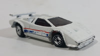 1989 Hot Wheels Lamborghini Countach White Die Cast Toy Exotic Luxury Car Vehicle