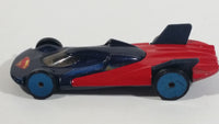2015 Hot Wheel DC Universe Superman Man of Steel Metalflake Dark Blue Red Die Cast Toy Superhero Car Vehicle