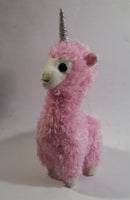 2019 Ty Beanie Babies Lana The Pink Unicorn Llama 10" Tall Stuffed Animal Plush