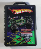 2014 Hot Wheels Monster Jam Grave Digger 15 Monster Trucks Carrying Case Black Plastic Container