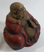 Vintage Antique Reproduction of Kutani Hotei God of Contentment Sitting Ceramic Statue Made in Japan