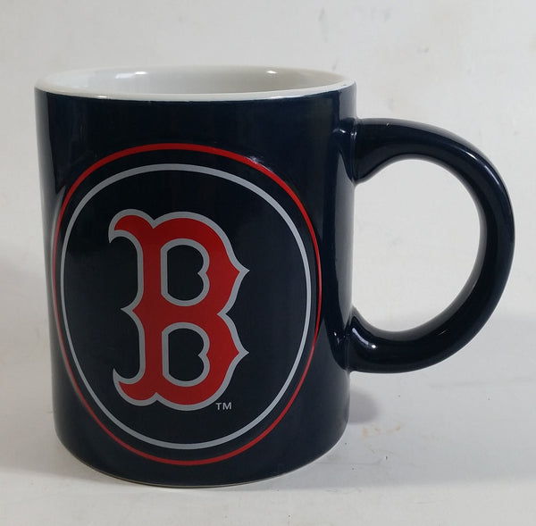 2011-12 MLB Boston Red Sox Baseball Team Raised Relief Embossed Logo Dark Blue Ceramic Coffee Mug Cup