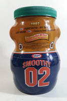 Rare Hard to Find 2002 Kraft Peanut Butter NHL New York Rangers Ice Hockey Team Bear Shaped Glass Jar Coin Bank
