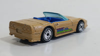 1993 Hot Wheels 25th Anniversary Custom Corvette Convertible Light Brown Die Cast Toy Car Vehicle