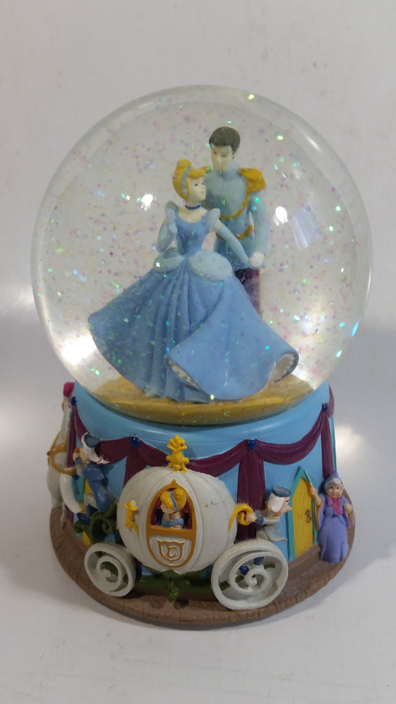 Enesco Disney Cinderella and Prince Charming Musical Snow Globe Plays ...