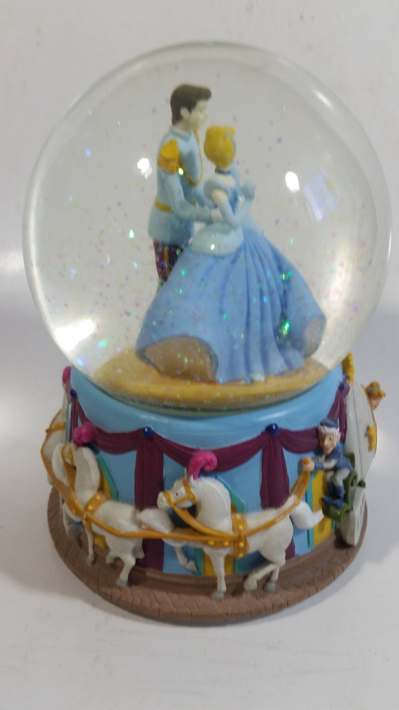 Enesco Disney Cinderella and Prince Charming Musical Snow Globe Plays ...