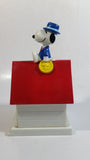 Vintage 1966 Peanuts Character Snoopy "Joe Banker" Dog House Shaped Plastic Coin Bank
