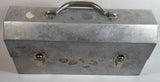 Vintage L. May Mfg Co. 14 1/2" Wide Polished Riveted Aluminum Metal Miner's Lunch Box