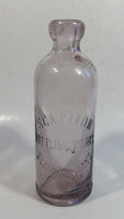 Rare Hard To Find Antique Late 1800s Scammon Bottling Works Kansas Amethyst Purple Embossed Glass Soda Pop Beverage Bottle