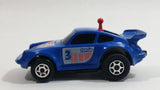 Majorette Motor Porsche Turbo #3 Blue Pull Back Friction Motorized Plastic Blue Toy Car Vehicle