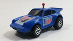 Majorette Motor Porsche Turbo #3 Blue Pull Back Friction Motorized Plastic Blue Toy Car Vehicle