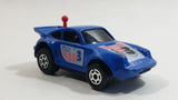 Majorette Motor Porsche Turbo #3 Blue Pull Back Friction Motorized Plastic Blue Toy Car Vehicle