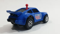 Majorette Motor Porsche Turbo #3 Blue Pull Back Friction Motorized Plastic Blue Toy Car Vehicle