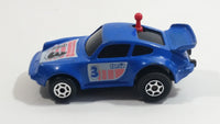 Majorette Motor Porsche Turbo #3 Blue Pull Back Friction Motorized Plastic Blue Toy Car Vehicle