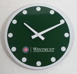 Wintrust MLB Chicago Cubs Baseball Team 9 3/4" Diameter Round Aluminum Metal Clock