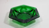 Vintage Dark Green Depression Glass Ash Tray