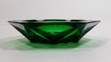 Vintage Dark Green Depression Glass Ash Tray