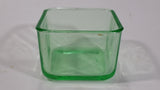 Antique Green Uranium Glass Square Candy Dish