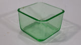 Antique Green Uranium Glass Square Candy Dish