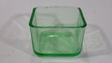 Antique Green Uranium Glass Square Candy Dish