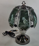 Wolf Wildlife Themed 16" Tall Metal with Crystal Style Ball Table Lamp