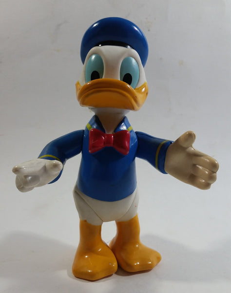 Disney Donald Duck Cartoon Character Hard Rubber Articulated 6 1/2" Tall Figure