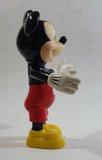 Disney Mickey Mouse Cartoon Character Hard Rubber 6 1/2" Tall Articulated Toy Figure