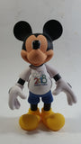 2018 Disney Parks Mickey Mouse Cartoon Character Hard Rubber 7" Tall Articulated Toy Figure