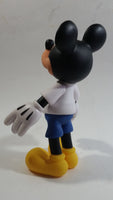 2018 Disney Parks Mickey Mouse Cartoon Character Hard Rubber 7" Tall Articulated Toy Figure