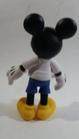 2018 Disney Parks Mickey Mouse Cartoon Character Hard Rubber 7" Tall Articulated Toy Figure