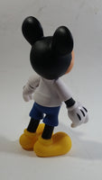 2018 Disney Parks Mickey Mouse Cartoon Character Hard Rubber 7" Tall Articulated Toy Figure