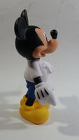 2018 Disney Parks Mickey Mouse Cartoon Character Hard Rubber 7" Tall Articulated Toy Figure