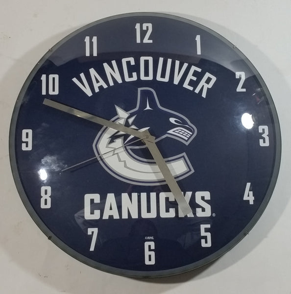 Vancouver Canucks NHL Ice Hockey 14" Round Dome Wall Clock - Man Cave - Games Room