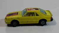 Yatming Ford Mustang Pace Car No. 1028 Yellow Die Cast Toy Muscle Race Car Vehicle