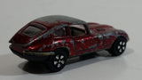 Vintage PlayArt Jaguar E Type 242 Dark Red Maroon Die Cast Toy Car Vehicle - Made in Hong Kong