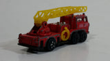 Vintage PlayArt Fire Engine Ladder Truck Red Die Cast Toy Car Rescue Emergency Vehicle - Made in Hong Kong